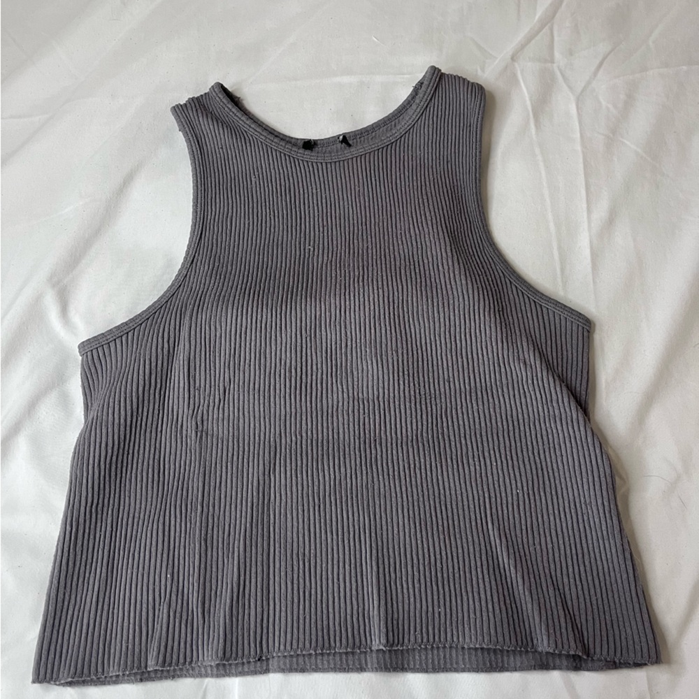 Grey halter top